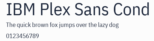 IBM Plex Sans Cond預覽圖