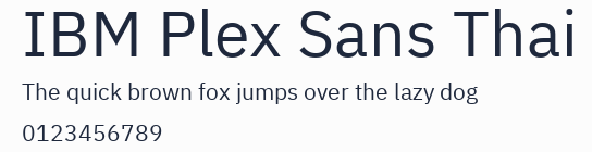IBM Plex Sans Thai預覽圖