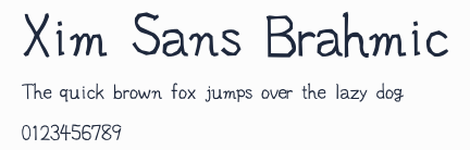 Xim Sans Brahmic預覽圖