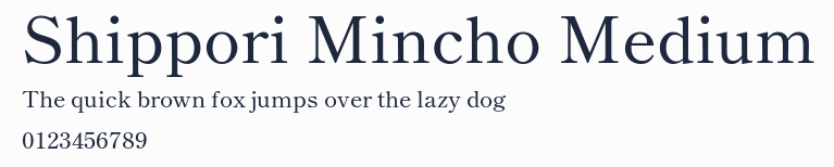 Shippori Mincho Medium預覽圖