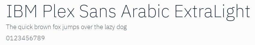 IBM Plex Sans Arabic ExtraLight預覽圖