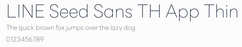 LINE Seed Sans TH App Thin預覽圖