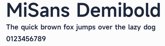 MiSans Demibold預覽圖