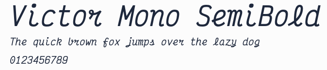 Victor Mono SemiBold預覽圖