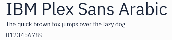 IBM Plex Sans Arabic預覽圖