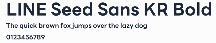 LINE Seed Sans KR Bold預覽圖