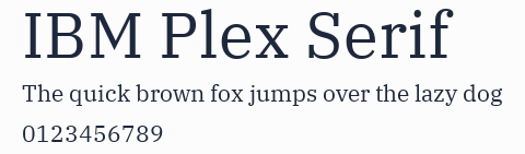 IBM Plex Serif預覽圖
