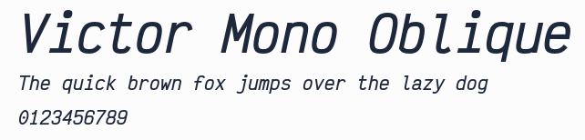 Victor Mono Oblique預覽圖