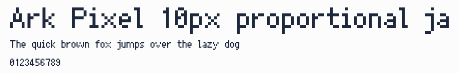 Ark Pixel 10px proportional ja預覽圖