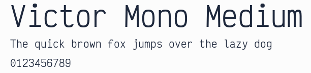 Victor Mono Medium預覽圖