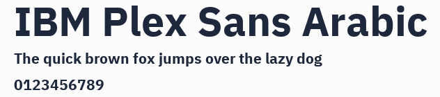 IBM Plex Sans Arabic預覽圖