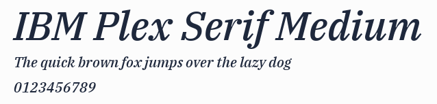 IBM Plex Serif Medium預覽圖