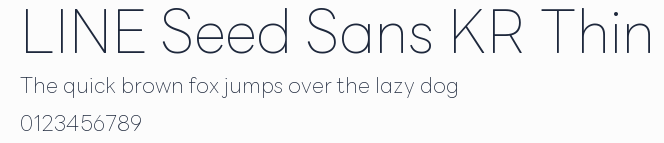 LINE Seed Sans KR Thin預覽圖