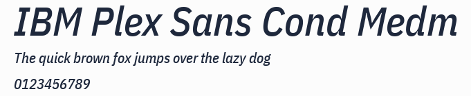 IBM Plex Sans Cond Medm預覽圖