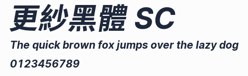 更紗黑體 SC預覽圖