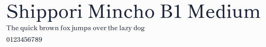 Shippori Mincho B1 Medium預覽圖