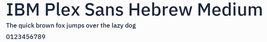 IBM Plex Sans Hebrew Medium預覽圖