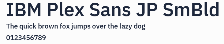 IBM Plex Sans JP SmBld預覽圖