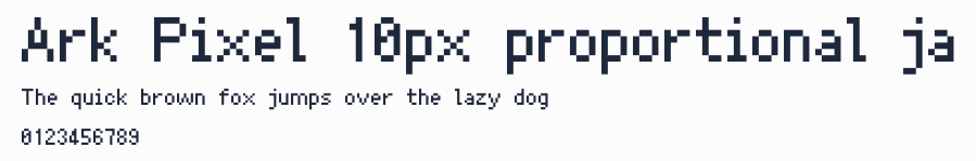 Ark Pixel 10px proportional ja預覽圖