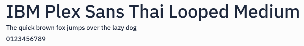 IBM Plex Sans Thai Looped Medium預覽圖