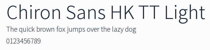 Chiron Sans HK TT Light