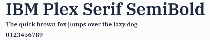IBM Plex Serif SemiBold預覽圖