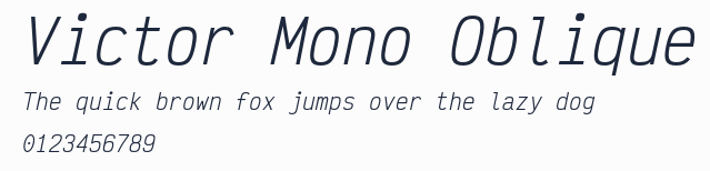 Victor Mono Oblique預覽圖