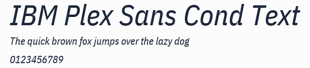 IBM Plex Sans Cond Text預覽圖