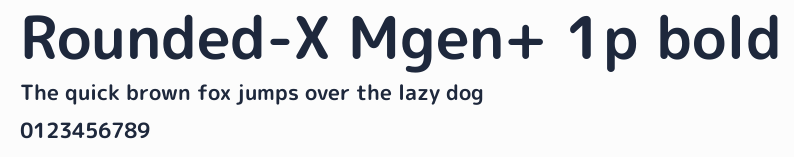 Rounded-X Mgen+ 1p bold預覽圖