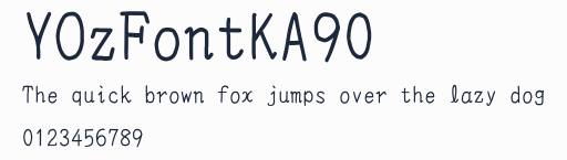 YOzFontKA90預覽圖