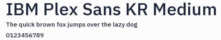 IBM Plex Sans KR Medium預覽圖