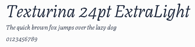 Texturina 24pt ExtraLight預覽圖