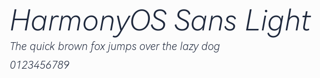 HarmonyOS Sans Light預覽圖