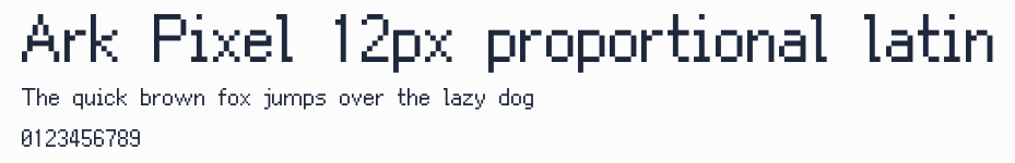 Ark Pixel 12px proportional latin預覽圖