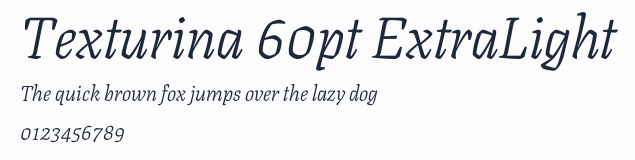 Texturina 60pt ExtraLight預覽圖