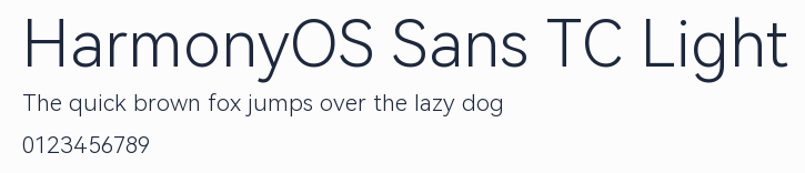 HarmonyOS Sans TC Light預覽圖