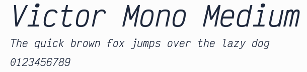 Victor Mono Medium預覽圖
