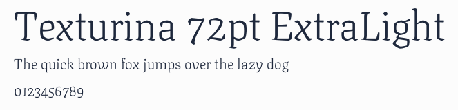 Texturina 72pt ExtraLight預覽圖