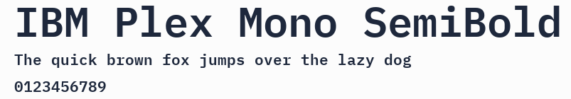 IBM Plex Mono SemiBold預覽圖