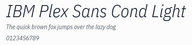 IBM Plex Sans Cond Light預覽圖