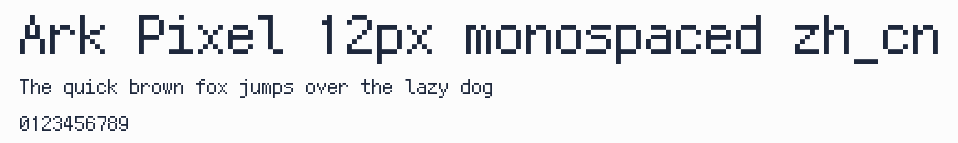 Ark Pixel 12px monospaced zh_cn預覽圖