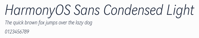 HarmonyOS Sans Condensed Light預覽圖