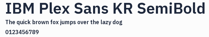 IBM Plex Sans KR SemiBold預覽圖