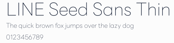 LINE Seed Sans Thin預覽圖