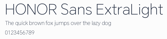HONOR Sans ExtraLight預覽圖