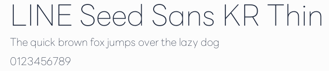 LINE Seed Sans KR Thin預覽圖