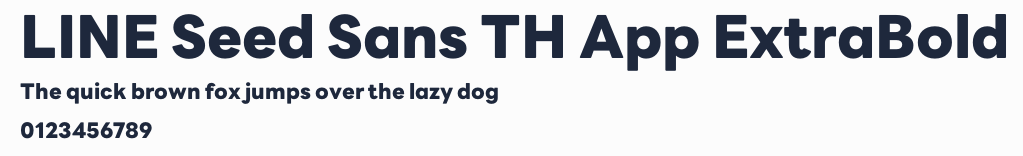 LINE Seed Sans TH App ExtraBold預覽圖