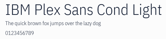 IBM Plex Sans Cond Light預覽圖