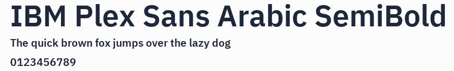 IBM Plex Sans Arabic SemiBold預覽圖
