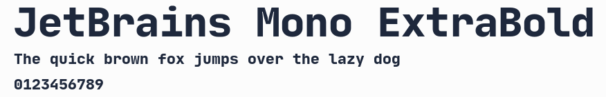 JetBrains Mono ExtraBold預覽圖